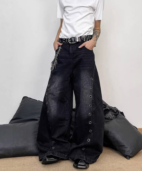 アイレットデザインカーブデニムパンツ / 15667