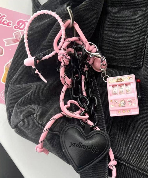 カラビナ付きハートスロットマルチチャーム / 15266