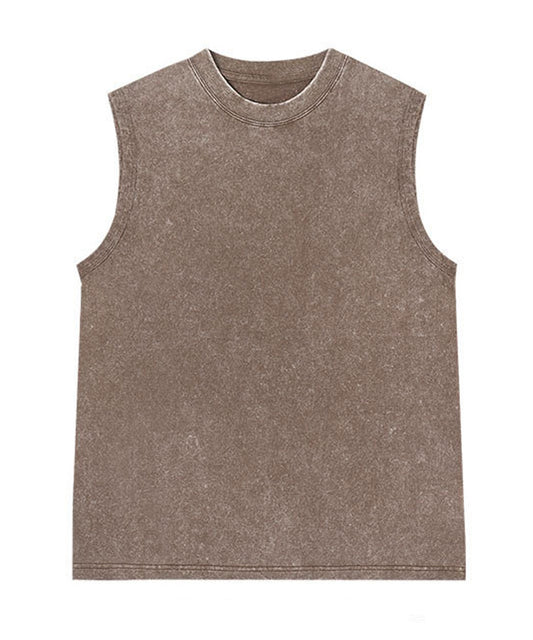 ピグメント加工ノースリーブTシャツ / 14596