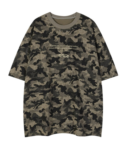 カモフラージュ柄Tシャツ / 15811