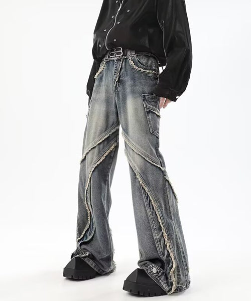 フリンジルーズデニムパンツ / 14999