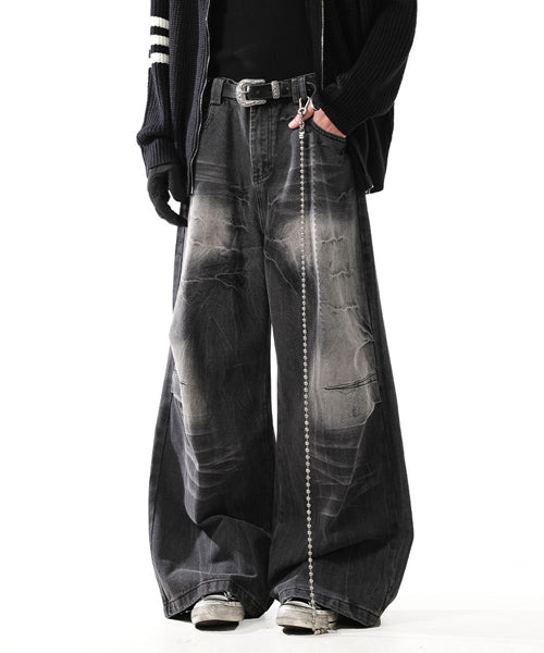 ブラックデニムパンツ / 15343