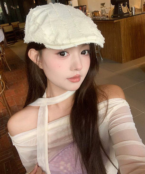 ストライプフリンジハンチング帽 / 14971