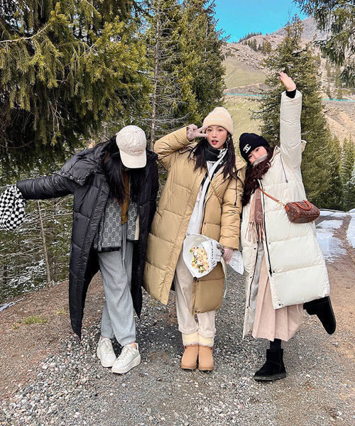 フード付きロングダウンジャケット / 15296