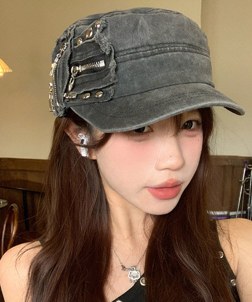 ジップデザインスタッズワークキャップ / 14936