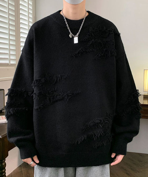 ダメージ加工フリンジニット / 15237