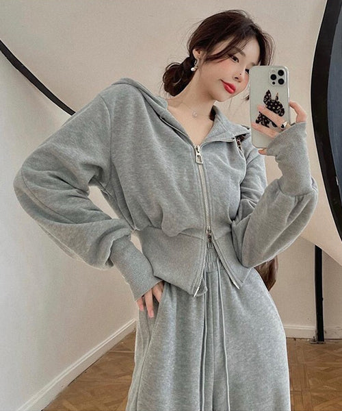 ショート丈パーカー&イージーパンツ セットアップ / 15131