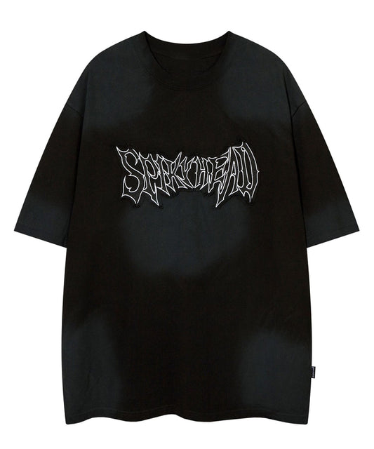 ダメージ刺繍ロゴTシャツ / 14434