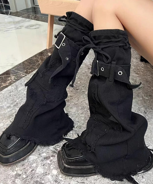 クロスダメージ加工レッグウォーマー / 14876