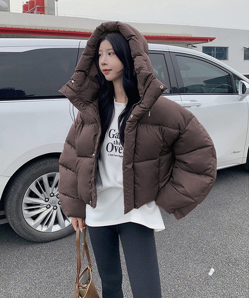 ボリュームフードショートダウンジャケット / 15295