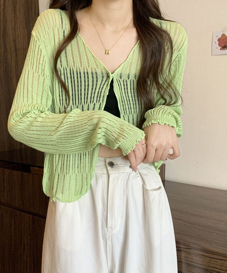 シアーVネックカーディガン / 14755