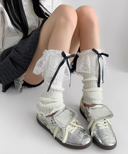 リボン付きレースレッグウォーマー / 15087