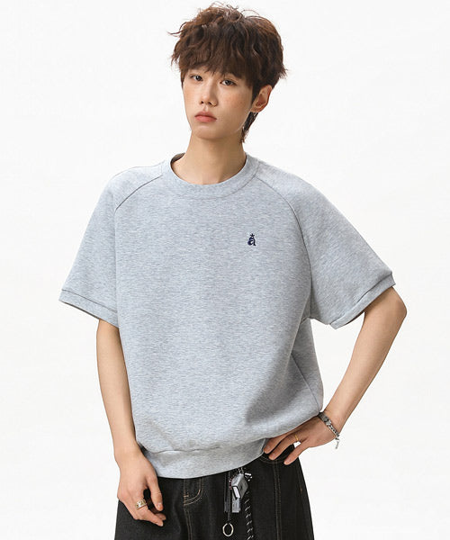 ワンポイント刺繍ラグランスリーブTシャツ / 15856