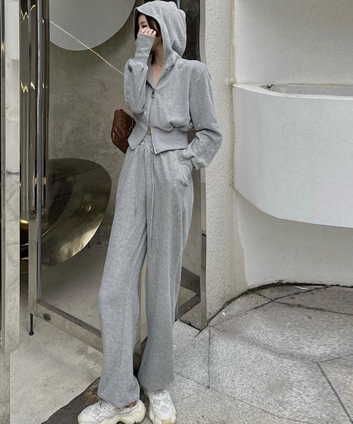 ショート丈パーカー&イージーパンツ セットアップ / 15131