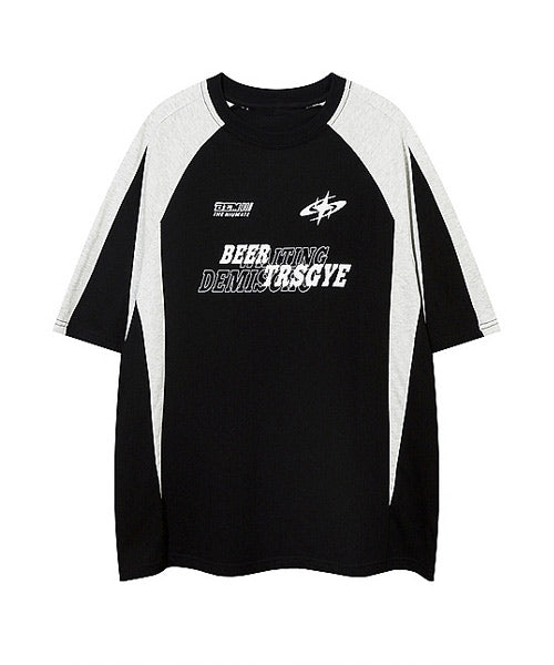 ゲームシャツ風プリント切替Tシャツ / 15841