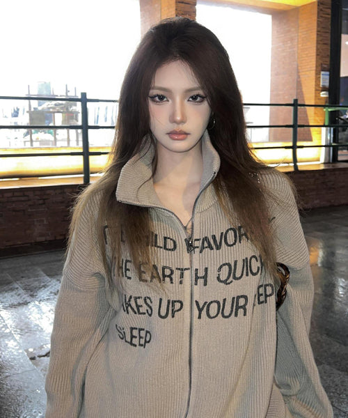 レタリングロゴドライバーズニット / 15226