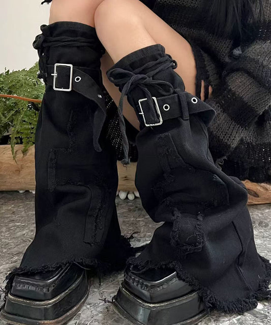 クロスダメージ加工レッグウォーマー / 14876