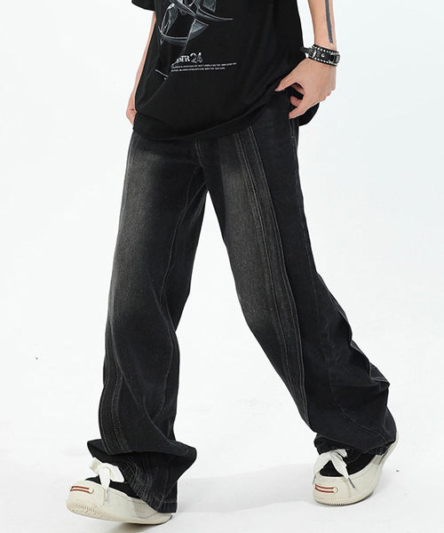 切替デザインデニムパンツ/13270