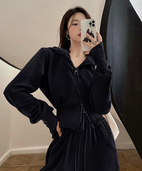 ショート丈パーカー&イージーパンツ セットアップ / 15131