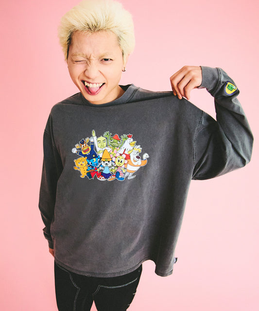 パラッパオールスタープリントピグメント加工ロンTEE/13967