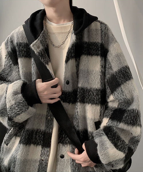 チェック柄フード付きブルゾン / 15315