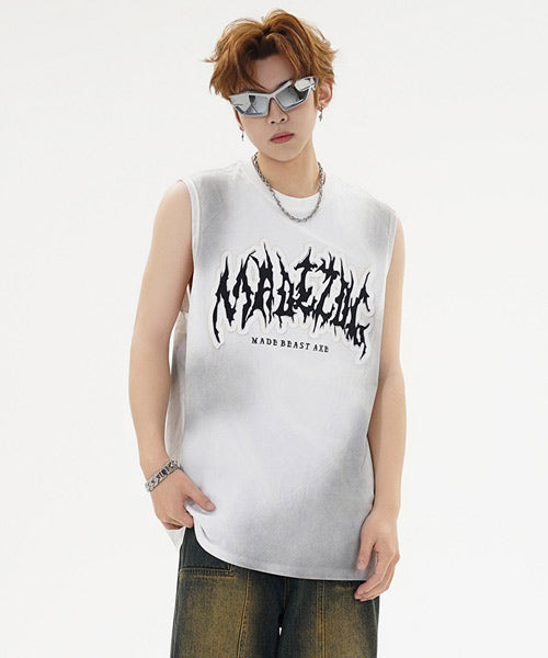 刺繍ロゴノースリーブTシャツ / 14599