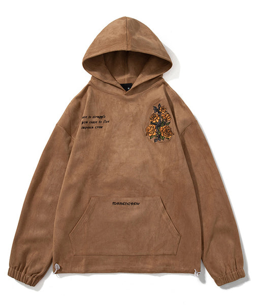 フェイクスエードフラワーパーカー/14041