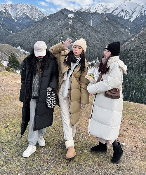 フード付きロングダウンジャケット / 15296