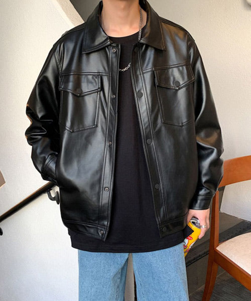 フェイクレザーシャツジャケット / 15207