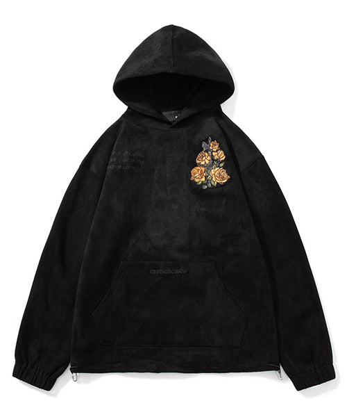 フェイクスエードフラワーパーカー/14041