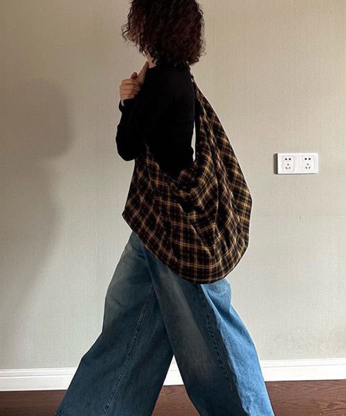 2WAYチェック柄ビッグショルダーバッグ / 15206