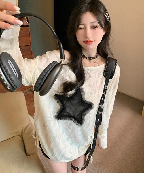 サイドシャーリングスターダメージロンT / 15122