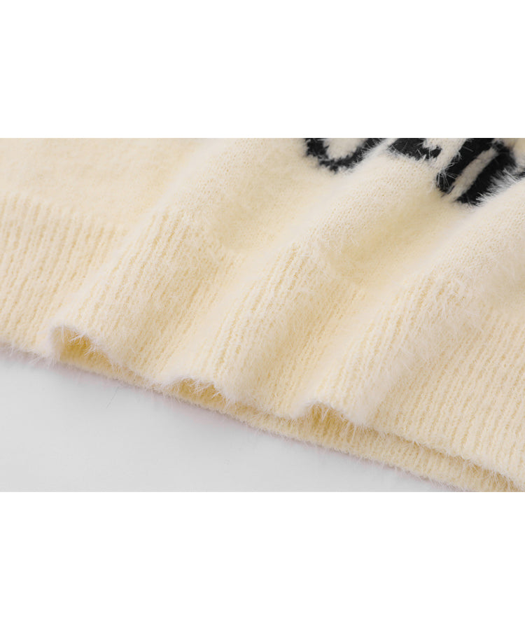 レタリングロゴシャギーニット/14098