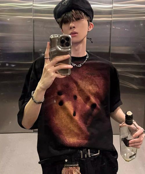 ブラーアートプリントTシャツ / 15860