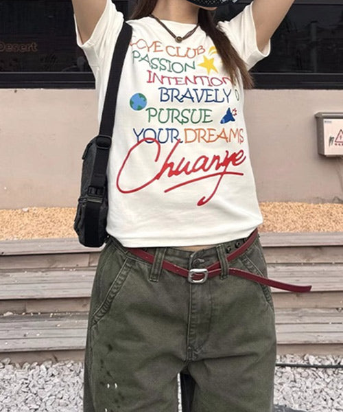 レタリングロゴTシャツ / 15805