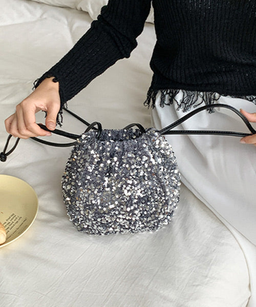 スパンコール巾着ショルダーバッグ/13443