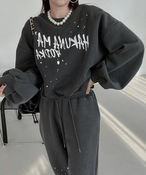 ショート丈ロゴプルオーバーセットアップ / 15132