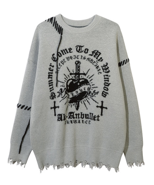 クロス柄ハンドステッチニット / 15245