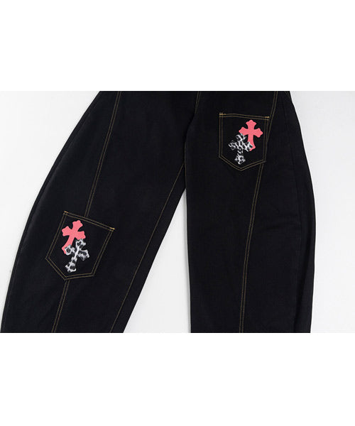 クロスパッチカーブデニムパンツ / 15668