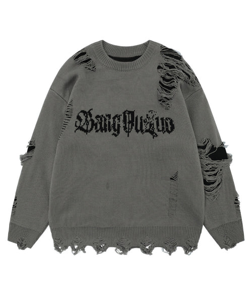 ダメージ加工ニット / 14267