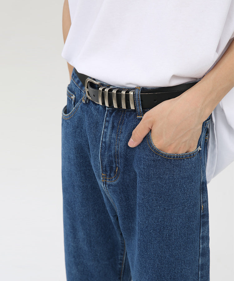 ルーズストレートデニムパンツ