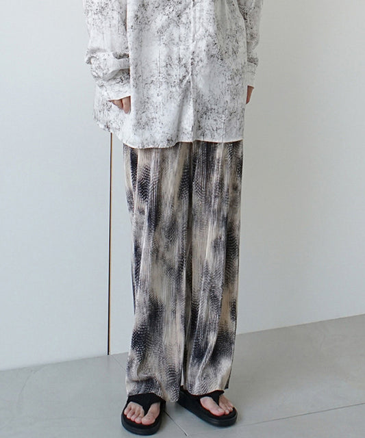 タイダイ柄プリーツパンツ/12527