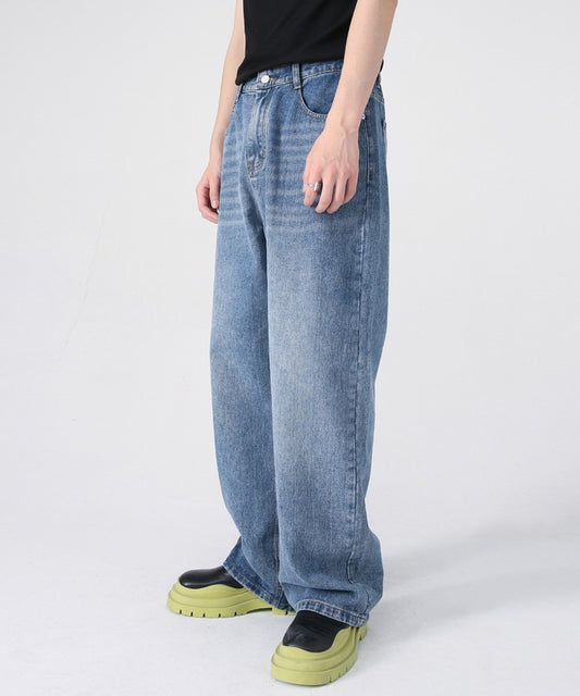 ルーズストレートワイドデニムパンツ/12260