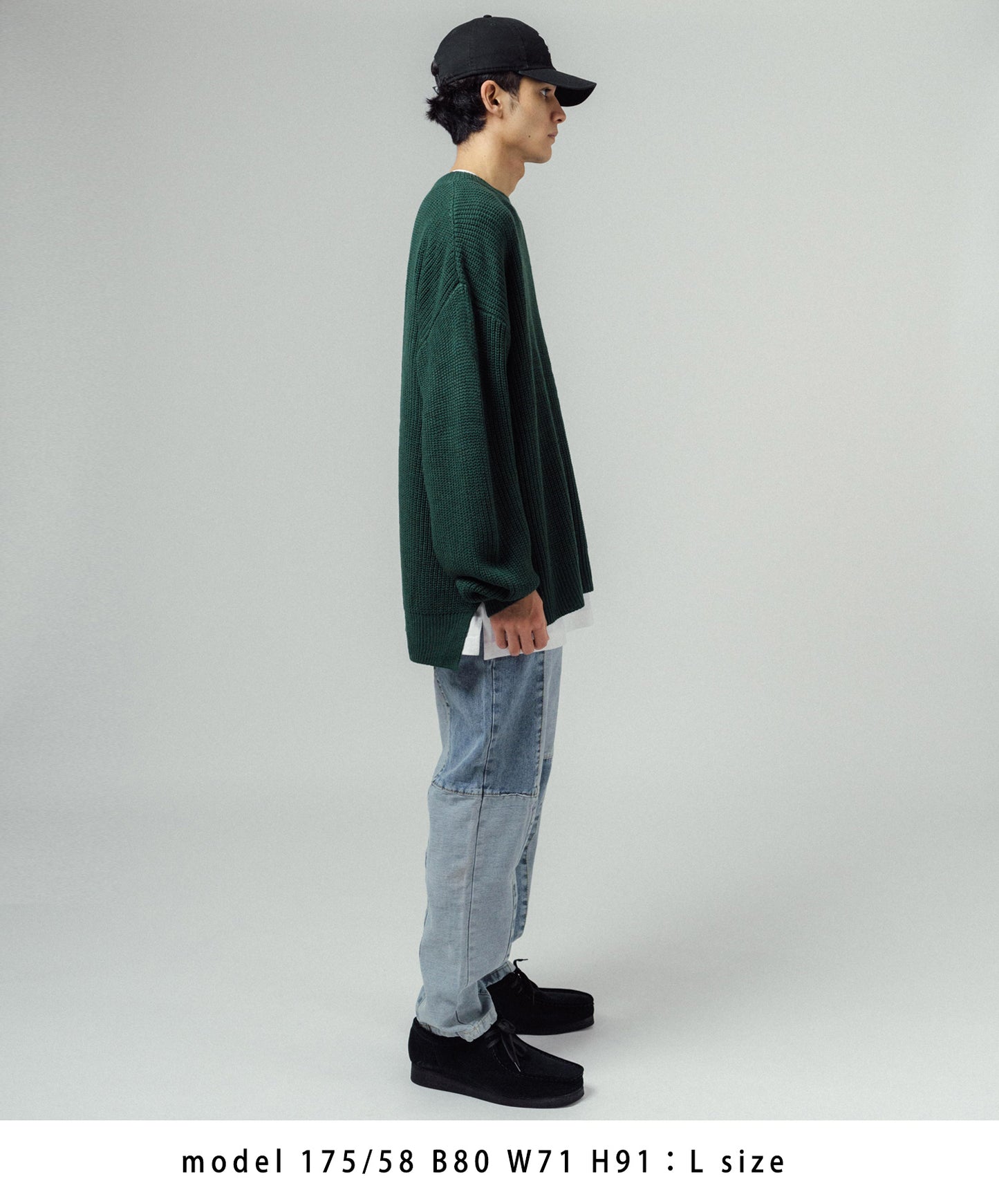 Aバルキークルーネックニット