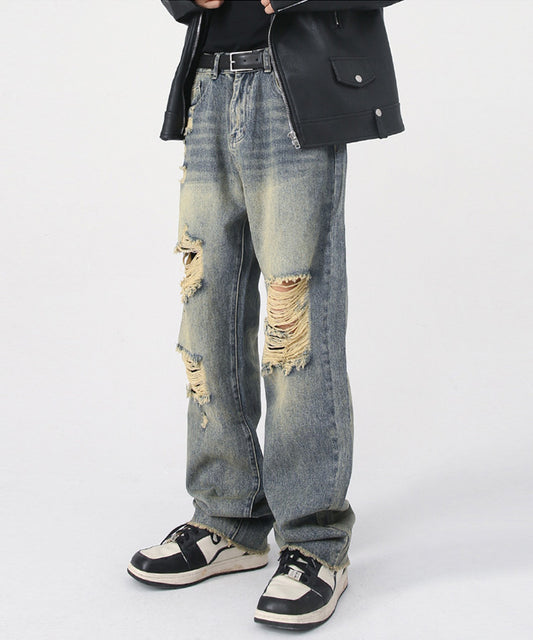 ダメージデニムパンツ/12239