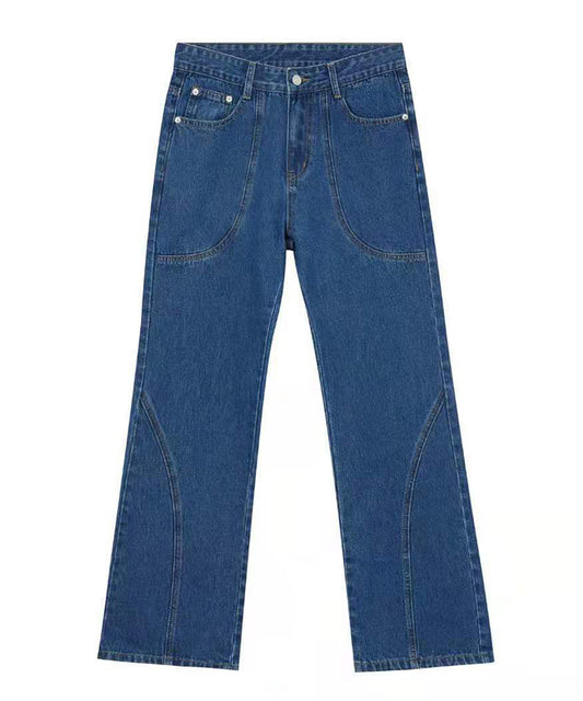 デザインシームフレアデニムパンツ/12137