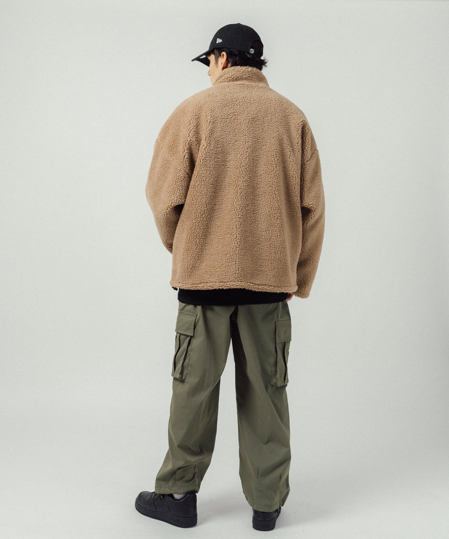 リバーシブルボアブルゾン