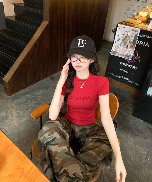 ラインストーンロゴTシャツ / 15710