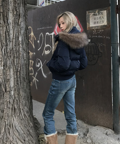 ファーフードダウンジャケット / 15339