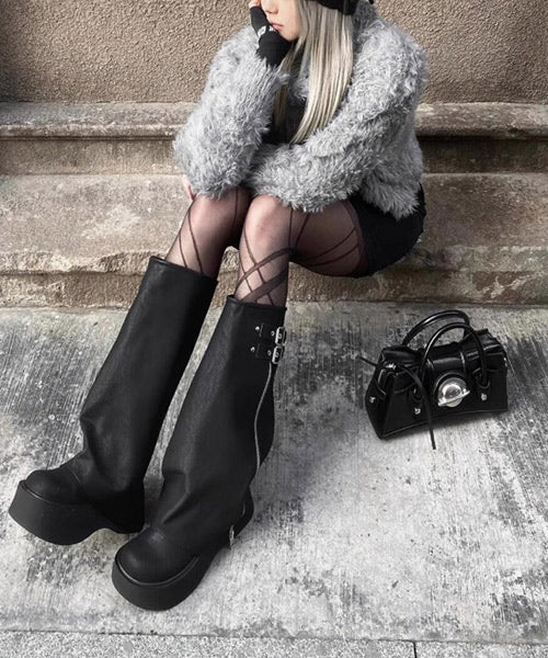 ベルテッド厚底カバーロングブーツ / 15282 – Ressaca